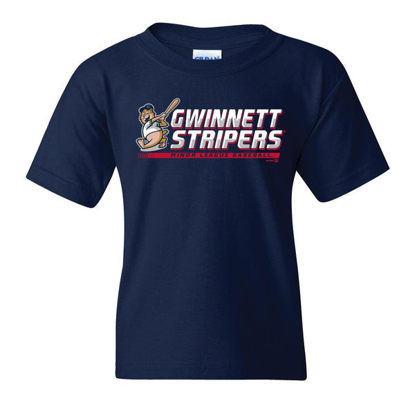 Gwinnett Stripers Bimm Ridder Youth Mascot Chopper Tee- Navy