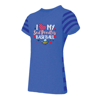 Amarillo Sod Poodles Cobalt Youth Striped Nikon Tee