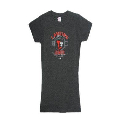 Lansing Lugnuts Girls Beach Vintage T-shirt - Vintage Smoke