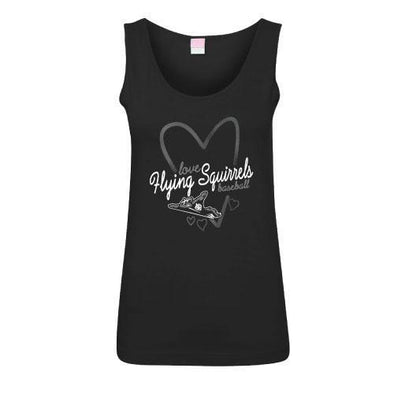 Richmond Flying Squirrels Girls Black Tank Top Love