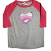 Tri-City Dust Devils Girls Heart 3/4 Sleeve