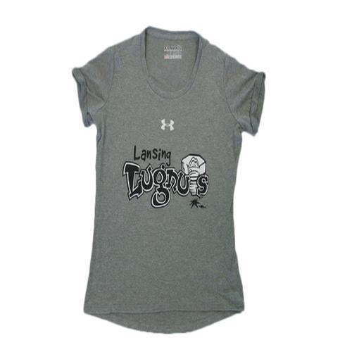 Lansing Lugnuts Girls Under Armour Tech T-shirt - Gray