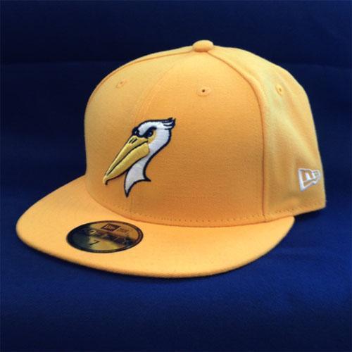 Myrtle Beach Pelicans NEW ERA 59FIFTY GOLD ALTERNATE LOGO CAP