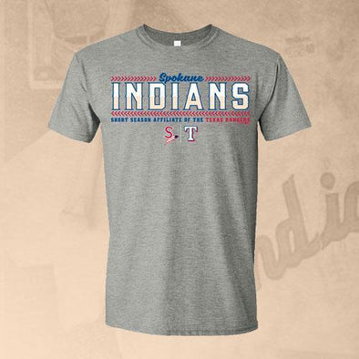 Spokane Indians Graphite Heather Outfitting Affiliate Design Tee