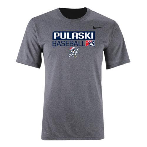 Pulaski Yankees Dri-Fit Nike T-Shirt - Gray Pulaski Baseball