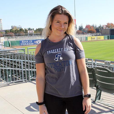 Stockton Ports Cold Shoulder Shirt