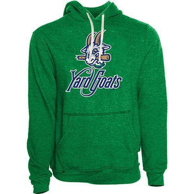 Hartford Yard Goats Retro Brand Adult Logo Hoodie in Kelly Green