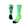 Vermont Lake Monsters Neon Green Socks