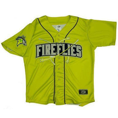 Columbia Fireflies Youth Neon Green Alternate Jersey