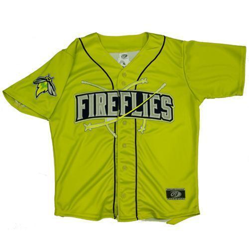 Columbia Fireflies Youth Neon Green Alternate Jersey
