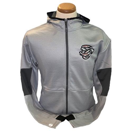 Omaha Storm Chasers Men's Augusta Grey/Carbon Full Zip Hoodie