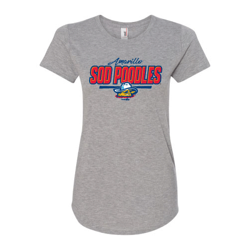 Amarillo Sod Poodles Heather Grey Women's Groomer Tee