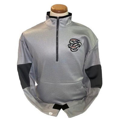 Omaha Storm Chasers Men's Augusta Grey/Carbon 1/4 Zip Pullover