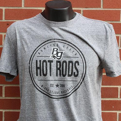 Bowling Green Hot Rods Men's Grey Tri-Blend Tee