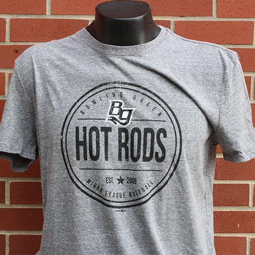 Bowling Green Hot Rods Men's Grey Tri-Blend Tee
