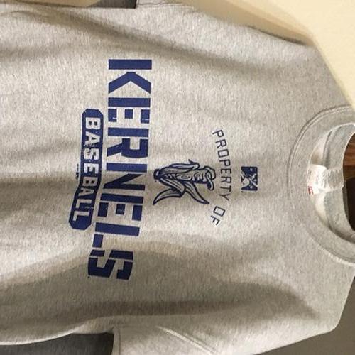 Cedar Rapids Kernels Crewneck Sweatshirt Sport Grey