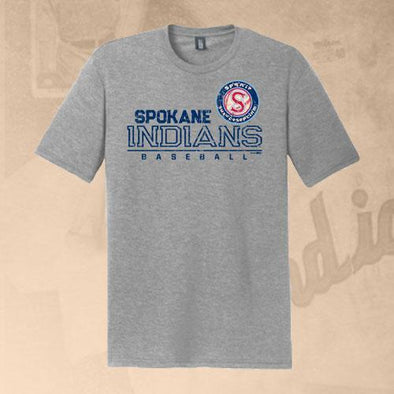 Spokane Indians Grey Frost Disparity Wording Design Tee