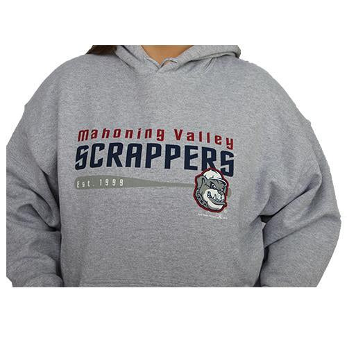 Mahoning Valley Scrappers Grey Bat Hoodie