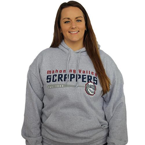 Mahoning Valley Scrappers Grey Bat Hoodie