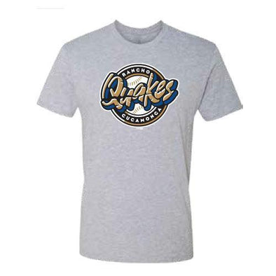Rancho Cucamonga Quakes Bimm Grey Primary Logo T