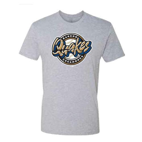 Rancho Cucamonga Quakes Bimm Grey Primary Logo T
