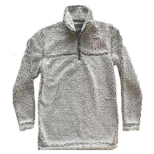 Birmingham Barons Quarter Zip Grey Sherpa Pullover