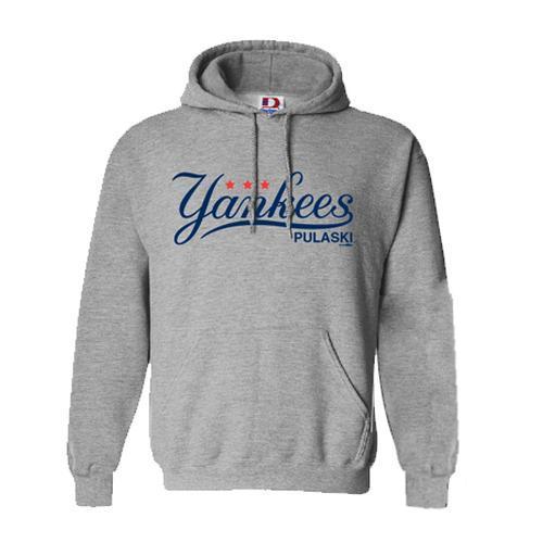 Pulaski Yankees Hooded Sweatshirt - Gray