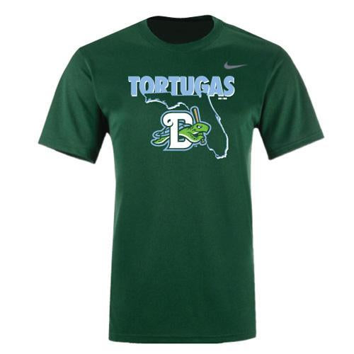 DAYTONA TORTUGAS NIKE GREEN MILB260 DRIFIT TEE