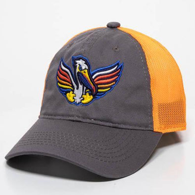 Myrtle Beach Pelicans COPA OUTDOOR CAP PELICANOS DE MYRTLE BEACH CHARCOAL & ORANGE CAP