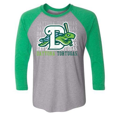 DAYTONA TORTUGAS 108STITCHES GRAY & GREEN REPEATER RAGLAN