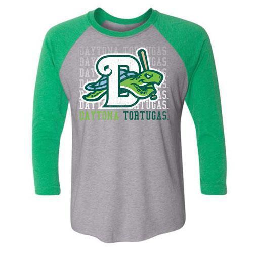 DAYTONA TORTUGAS 108STITCHES GRAY & GREEN REPEATER RAGLAN