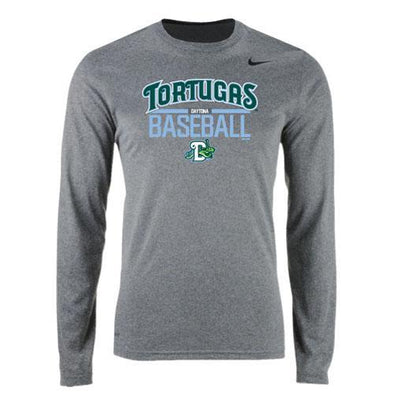 DAYTONA TORTUGAS NIKE GRAY MILB252 LONG SLEEVE DRIFIT TEE