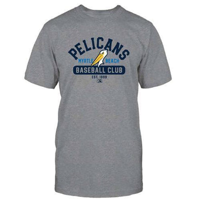 MYRTLE BEACH PELICANS TEE GRAY TRAWLER TEE