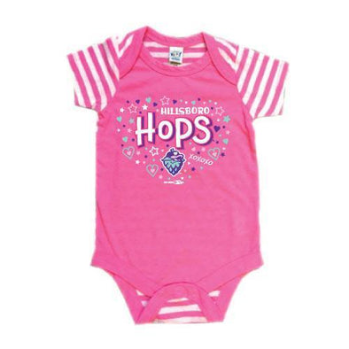 Bimm Ridder Infant Striped Onesie, Hillsboro Hops