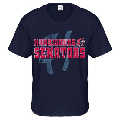 Harrisburg Senators Youth Navy Logo Tee