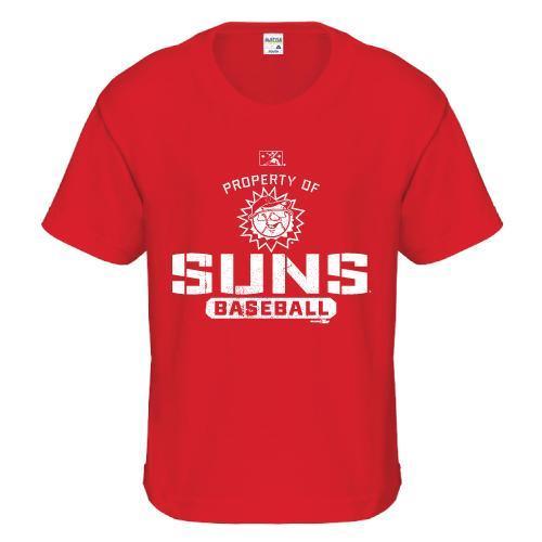 Hagerstown Suns Property of Suns Youth Tee-Red