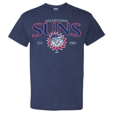 Hagerstown Suns Navy Heather Suns Tee
