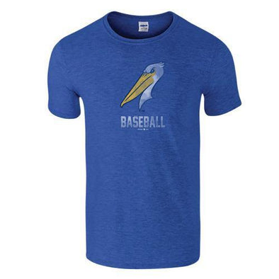 MYRTLE BEACH PELICANS VANTAGE APPAREL HEATHER ROYAL SOFTSTYLE ALT TEE