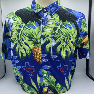 Hawaiian Camp Shirt Birds & Pineapples