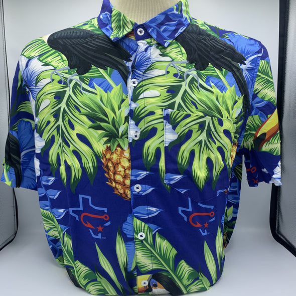Hawaiian Camp Shirt Birds & Pineapples