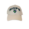 Khaki "Hawk" Hops Cap - Navy Lettering, Hillsboro Hops
