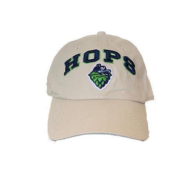 Khaki "Hawk" Hops Cap - Navy Lettering, Hillsboro Hops