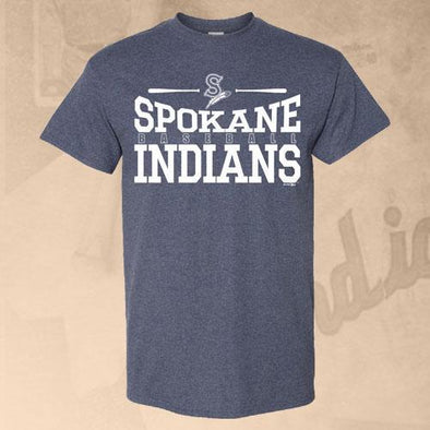 Spokane Indians Heather Navy How Tee