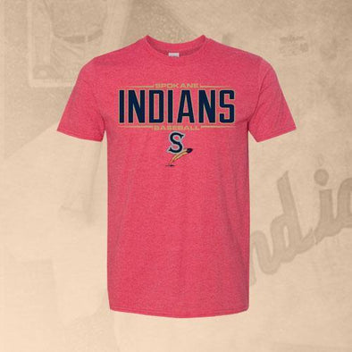 Spokane Indians Heather Red Quill Tee