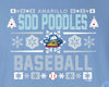 Amarillo Sod Poodles Carolina Blue Adult Christmas Sweatshirt