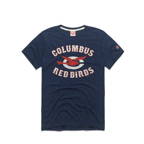 Columbus Clippers HOMAGE Navy Red Birds Tee, Columbus Clippers