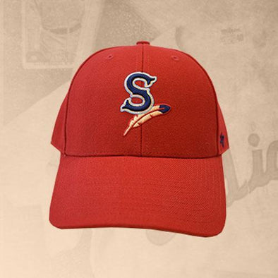 Spokane Indians Home Logo Adjustable Red Cap