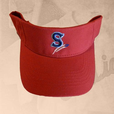 Spokane Indians Home Logo Red Visor