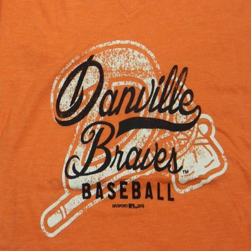 Danville Braves Ladies Vivianne V-Neck Hot Coral T-Shirt
