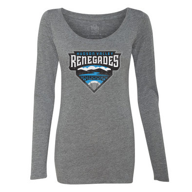 Hudson Valley Renegades Apparel/Women (108 Stitches)-LS Vintage T-Shirt-Heather Grey